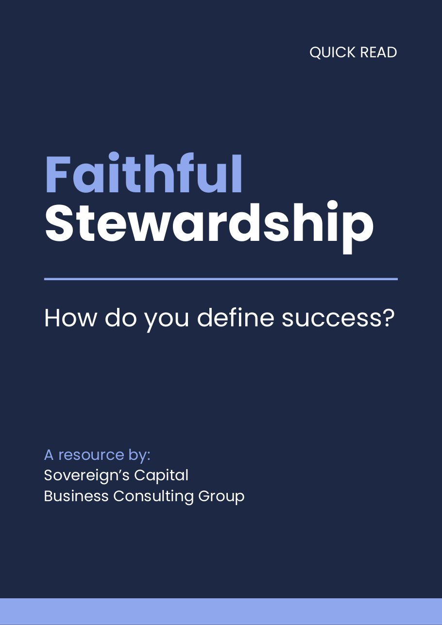 Faithful Stewardship Quick Read publication cover