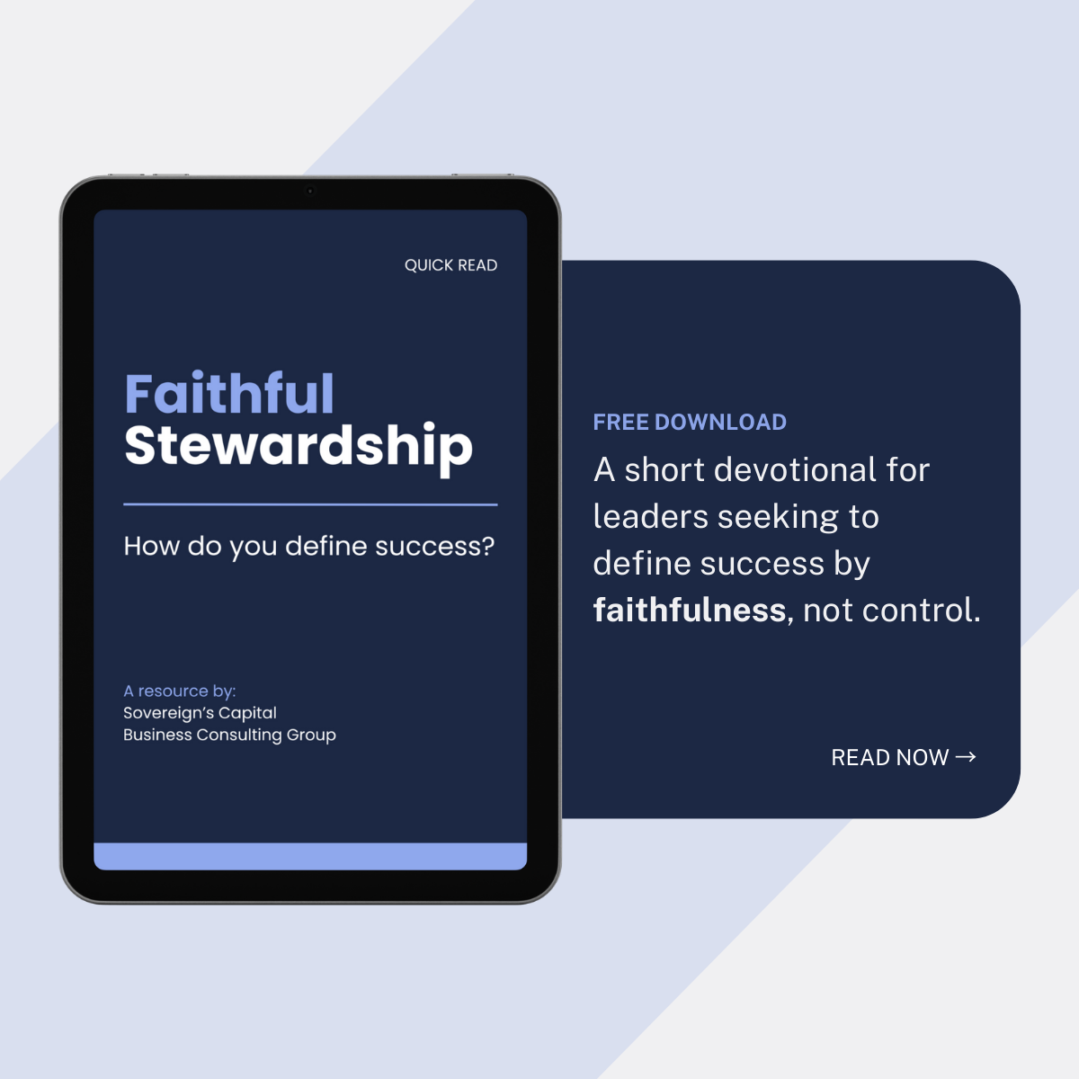 Faithful Stewardship Quick Read social campaign graphic